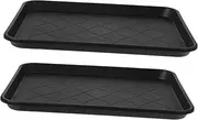 CHILDWEET 2pcs Versatile Sundries Storage Tray Non Slip Boot Tray for Shoes Pet Feeding Mat Easy to Clean Wear Resistant Plastic