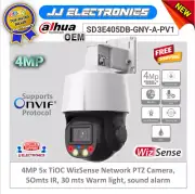 Dahua OEM Network PTZ Camera 4MP 5X TiOC, 5Omts IR, 30mts Warm light Sound Alarm