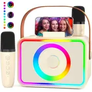 Portable Bluetooth Speaker with 2 Wireless Microphones for Adults & Kids Toys...