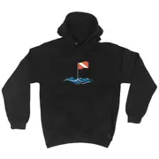 Ow Diving Flag Waves - Funny Novelty Hoodies Hoodie
