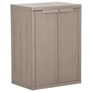 Garden Storage Cabinet Polypropylene Rattan Box Black/Brown 2/4 Shelves vidaXL