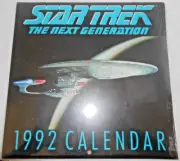 Star Trek 1992 Calendar the Next Generation) NEW-Sealed, Unused