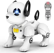 SUPIREO Remote Control Robot Dog Toy, RC Dog Programmable Smart Interactive Robotic Pets, RC Stunt Robot Toys Dog Imitates Animals Music Dancing Handstand Push-up Follow Functions for Boys Girls Toy