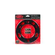SAAS Wheel Spacers Universal 6 Stud 12mm Thickness Black - in a Pack of 2
