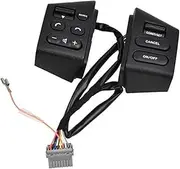 MKVAXR Car Cruise Control Button, for Sylphy 2005-2019, for Tiida, for Livina 2007 2008 2009 2010 Car Steering Wheel Button Cruise Control Switch Auto Parts Car Steering Wheel Switch Kit(Black 4)