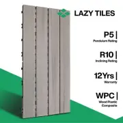 x1 WPC Wood Decking Tile - Interlocking Flooring Deck Tile - Indoor & Outdoor