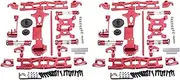 Binxind 2X for 1:14 144001 RC Car Full Upgrade Spare Parts Metal C Seat Steering Cup Swing Arm Central Drive Shaft,Red