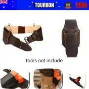 Tourbon Leather Logger Tools Carry Belt Carpenter Wedge Pouch Tree Felling Case