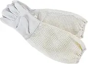 Beekeeping Gloves,Beekeeping Protective Bee Keeping Gloves,Bee Gloves Goatskin Beekeeping Gloves Protect from Honey Bee Stings,Long Sleeves Elastic Cuffs Vented Beekeeper Gloves