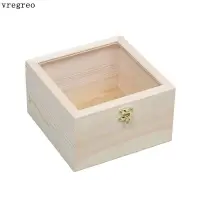 在飛比找蝦皮購物優惠-熱賣!永生花木盒桌面收納盒透明玻璃蓋木盒鮮花首飾伴手禮木質包