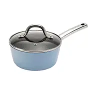 Wiltshire Easycook Blue Non-Stick Glass Lid Cookware Stove Saucepan 18cm