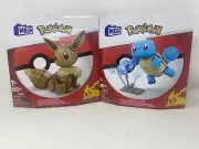 Pokémon Mega Construx Build & Show Eevee & Squirtle Action Figure New Sealed