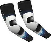 [FHEDVBN] Soccer Sport Arm Sleeves Compression Arm Covers for Men Women Outdoor Sun Sleeves Cooling Sports Sleeve, Black