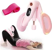 LANDYPHO Thigh Master [2025 Upgraded], LED Pelvic Floor Exercise Devices, 10-78LB Thigh Master Thigh Exerciser, 360° Inner Thigh Exerciser, Hip Trainer Kegel Excerciser, Resistance Band