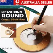 Adjustable Circle Drawing Ruler Tool Rotatable Round Compass Stretch Ruler AU