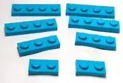 Lego - Lot of 8 - Azure Blue, Plate 1 x 2, 1 x 3, 1 x 4