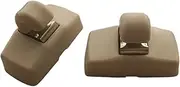 fhtpr 2pcs Sun Visor Clips Hook, Fit For Skoda, Fabia 6Y Octavia A4 A5 1U 1Z Superb B5 3U 3B0857563 3B0857561B Car Front Bracket Sunvisor Car Visor Retaining Clip(Beige-2 Pcs)