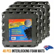 40Pcs Soft EVA Rubber Foam Mat Kids Baby Play Interlocking Floor Mat Camping Gym
