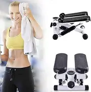2 in1 Twist Stair Stepper for Home Workouts Stepper Exercise Machine Mini Adjustable Resistance with LCD Monitor Portabl