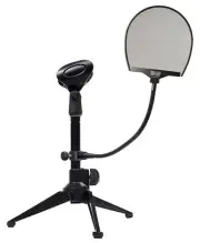 Rockville Podcast Podcasting Adjustable Dynamic Microphone Mic Stand+Pop Filter