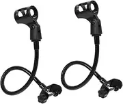 Kisangel 2Pcs Mic Clips Flexible Gooseneck Microphone Storage Rack for Easy Operation and Directional Use Lightweight and Durable Design for Various Decor Styles