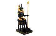 hand painted Sitting Anubis Statue 7"H souvenir/collectible