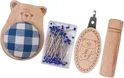 ａ aternee Needle Cushion Holder Sewing Craft Accessories Small Portable Quilting Needlework, Bear Shaped