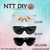 在飛比找蝦皮購物優惠-Ntt DIY 衝擊防護安全眼鏡工廠工作透明護目鏡黑色護目鏡