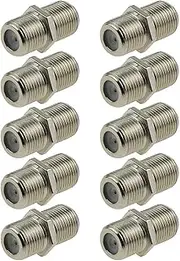 10x F Type Coaxial Cable Coupler Female F/F Jack Adapter Connector for RG6 Cable