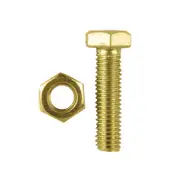 Pinnacle M8 x 30mm Yellow Zinc Hi Tensile Hex Bolt And Nut - 4 Pack