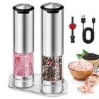 Electric Salt and Pepper Grinder Set,USB Rechargeable,Automatic Salt and Pepp...
