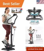 Versatile Home Stepper with Resistance Bands & Free App - Low Impact Cardio