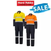 SALE! Hard Yakka Mens SheildTec Coverall Taped Hi-Vis Safety Overall Y00055