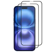 2 Pack MEZON iPhone 16 (6.1") Full Cover Tempered Glass Screen Protectors