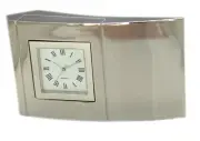 Stainless Steel Mini Desk Clock Quartz Movement #12008