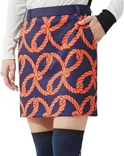[JUN & ROPE] Jun & Lopez ERC34110 Women's Skirt, Rope Pattern, Elastic Back Skirt