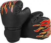 MOTHNUR 1 Pair Boxing Gloves Glove Fingerless Breathable Sparring Training Practice Spar Wrist Fighting Train Boxing Teen Boy Not Eva Black