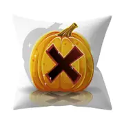 3PCS Halloween Series Letter Printing Throw Pillow Cover for Home Living Room Sofa Decor X_45*45cm