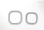 NNEDSZ R&T Standard Cisterns Push Plates - Matte White With Chrome Trim