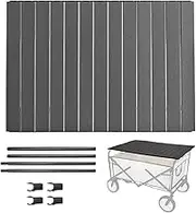 Nybhyjka Cart Table Top, Heavy Duty Garden Cart Table Folding Plate, Portable Versatile Camping Desk Attachment for Outdoor Picnics Food Prep Meals Barbecue