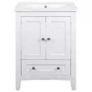 Foxton Single Vanity, White &amp; White Basin
