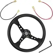 Fit For Cars Racing Car Racing Steering Wheels PU 14 inch Drifting Sport Steering Wheel Universal