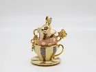 Estee Lauder Beautiful "Wonderland Tea Party" Compact for Solid Perfume-Empty