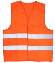 2 NEON ORANGE REFLECTIVE ADULT VEST safety clothing UNBRANDED security