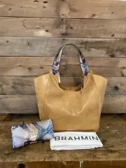 Brahmin Carla Whiskey Beaconsfield Suede Leather Shoulder Bag/Hobo & Wallet-NWT