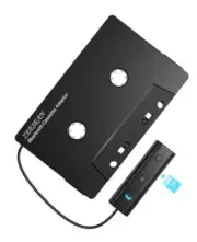 Car Bluetooth 5.1 Cassette Adapter Support TF Card, Wireless Cassette Aux