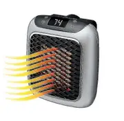 Wall Outlet Space Heater - Electric Handy Turbo with LED Display, Adjustable Thermostat, 800 Watt Prise au Royaume-Uni