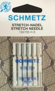 Schmetz Size #75 Stretch Sewing Machine Needles (130/705 H-S)