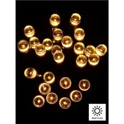 200 Warm White Concave LED Bulb Solar Powered String Fairy Lights - 20m