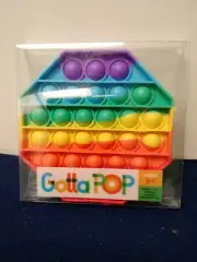 Gotta Pop Push & Pop Bubble Fidget 5 In Diameter Multicolor